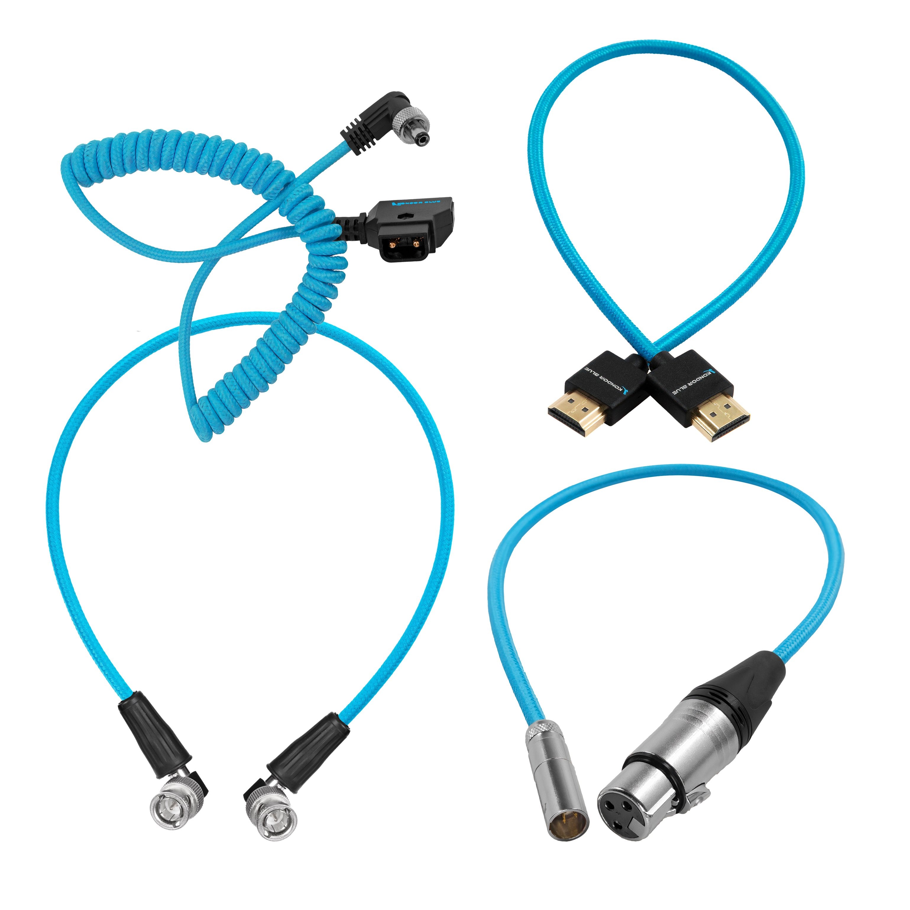 Kondor Blue Blackmagic Video Assist Cable Pack for On-Camera Monitor